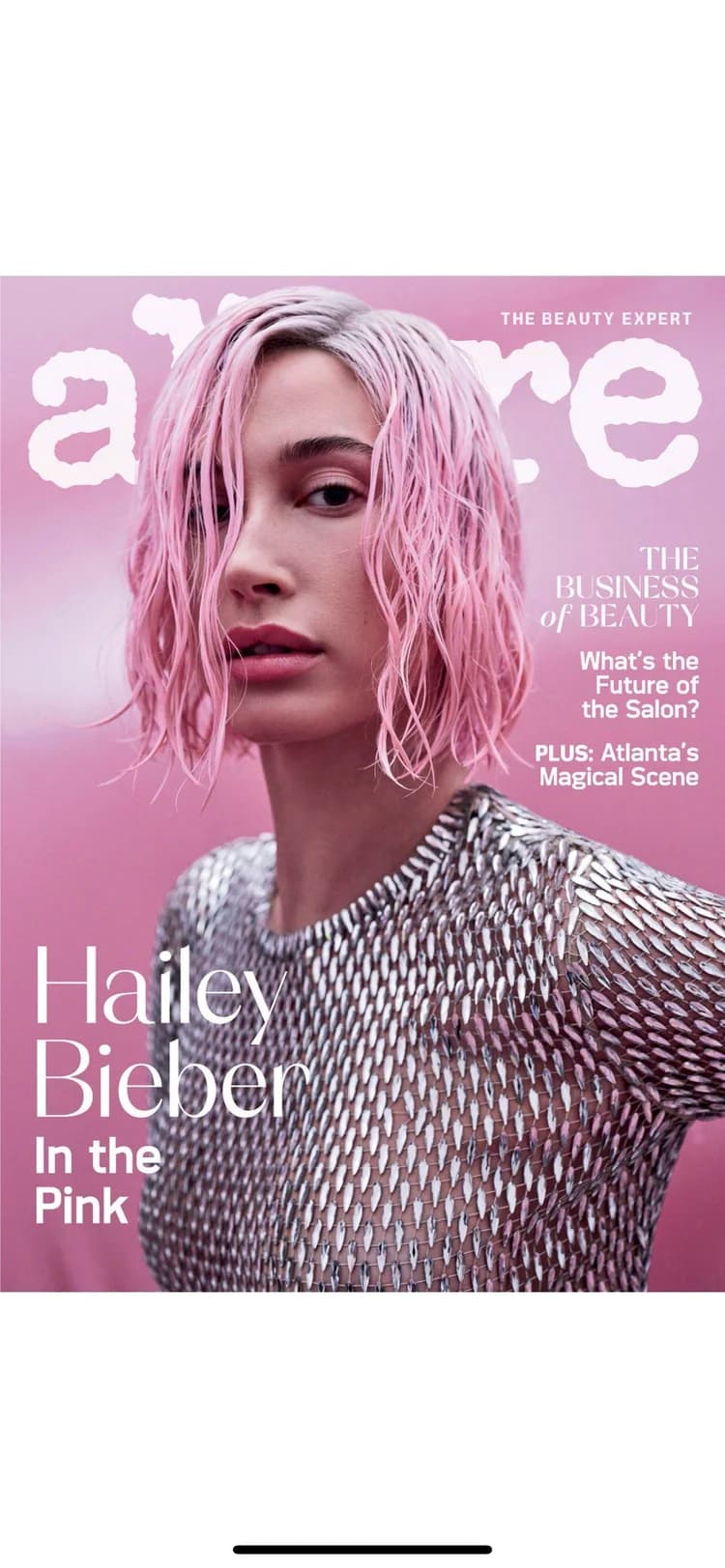 Hailey Bieber in the pink